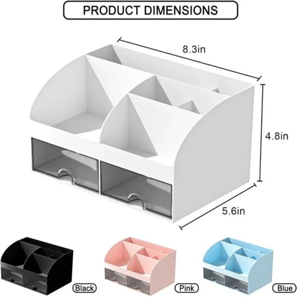 New Makeup Organizer with Drawers, White Cosmetic & Skincare Storage for Vanity